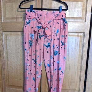 Express Pink Floral Patterned Pants